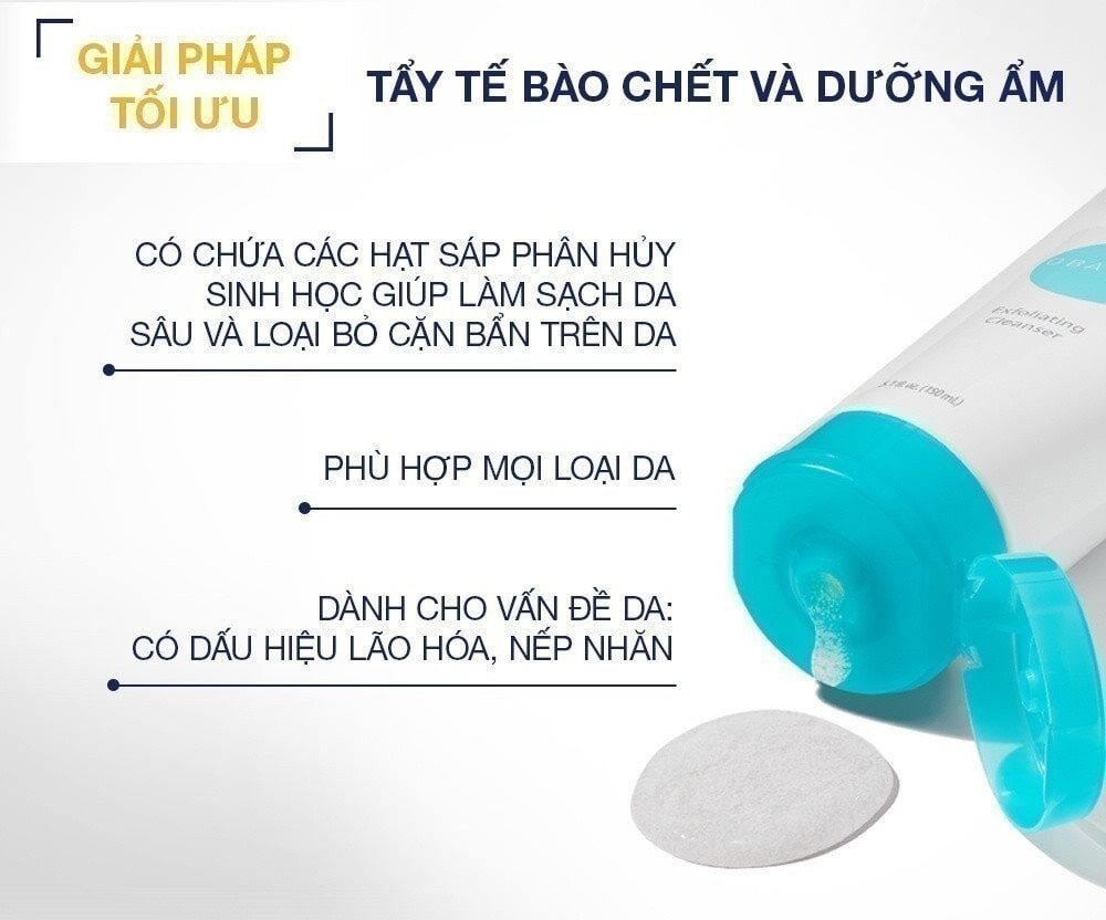 Công dụng Sữa rửa mặt OBAGI360 Exfoliating Cleanser