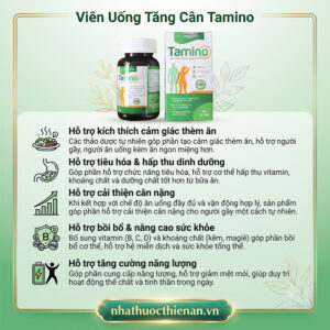 cong dung vien uong tang can Tamino ho tro them an tieu hoa cai thien can nang