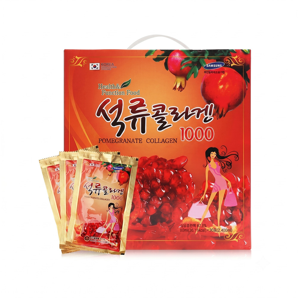 Nước ép lựu Collagen Kanghwa Pomegranate 1000 (Hàn Quốc, Hộp 30 gói x 80ml)