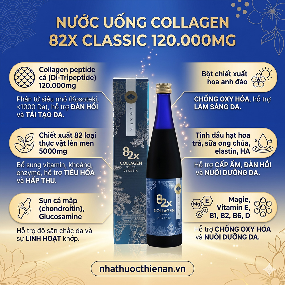 Thành phần nước uống Collagen 82X Classic 120000mg