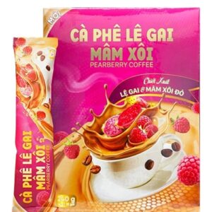 Cà phê lê gai mâm xôi Pearberry Coffee (15 gói) – Lựa chọn hoàn hảo hỗ trợ giảm mỡ thừa và duy trì vóc dáng