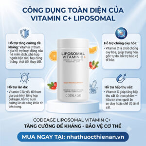 cong dung Codeage Liposomal Vitamin C ho tro de khang chong oxy hoa lan da