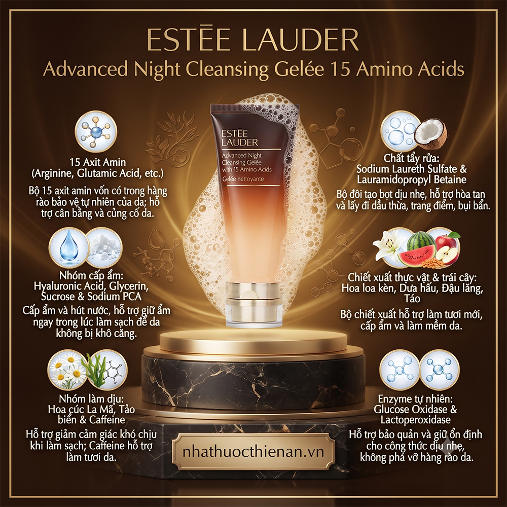 cong dung Estee Lauder Advanced Night Gelee lam sach khong mat hang rao am