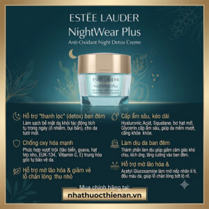 cong dung Estee Lauder NightWear Plus thanh loc cap am lam diu da ban dem