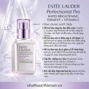 cong dung Estee Lauder Perfectionist Pro lam sang lam mo dom nau deu mau da