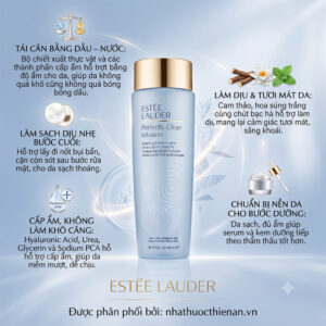 cong dung Estee Lauder Perfectly Clean Fresh Balancing can bang dau nuoc cap am lam diu