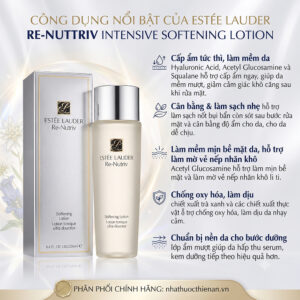 cong dung Estee Lauder Re-Nutriv Softening Lotion cap am lam mem can bang da kho