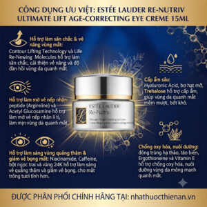 cong dung Estee Lauder Re-Nutriv Ultimate Lift san chac nang mat lam sang quang tham