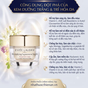 cong dung Estee Lauder Supreme+ Bright lam sang mo dom nau chong lao hoa