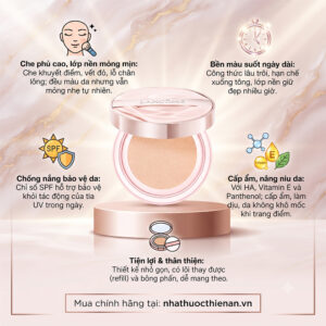 cong dung Lancome Face Idole Cushion che phu cao ben mau cap am chong nang