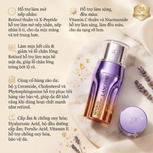 cong dung Lancome Renergie CRx retinol lam mo nep nhan giam lo chan long lam sang
