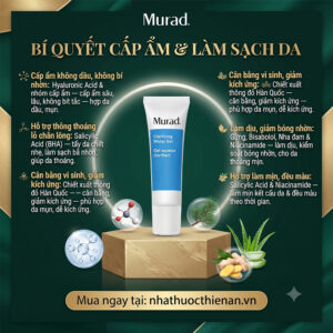cong dung Murad Clarifying Water Gel cap am thong thoang lo chan long can bang vi sinh
