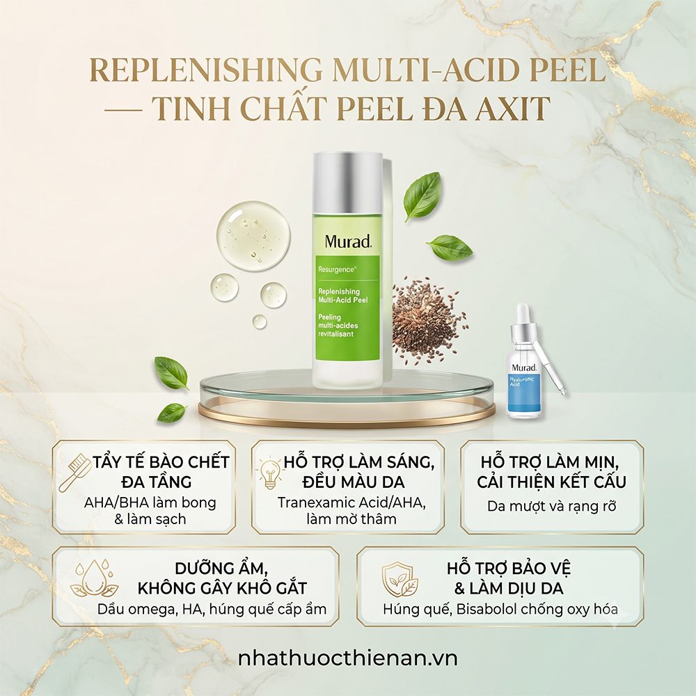 cong dung Murad Multi-Acid Peel tay te bao chet lam sang min da