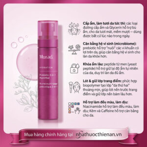 cong dung Murad Prebiotic MultiMist cap am can bang vi sinh lot giu trang diem