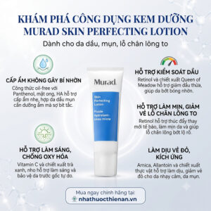 cong dung Murad Skin Perfecting Lotion duong am kiem soat dau lam min lo chan long