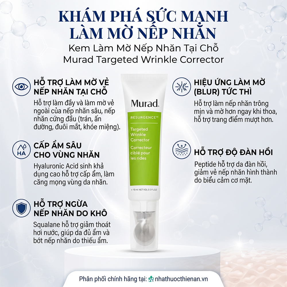 cong dung Murad Targeted Wrinkle Corrector lam day lam mo nep nhan sau