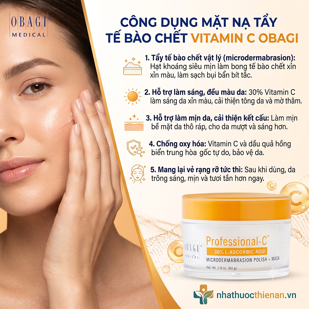 cong dung Obagi Professional-C Microdermabrasion tay te bao chet lam sang da