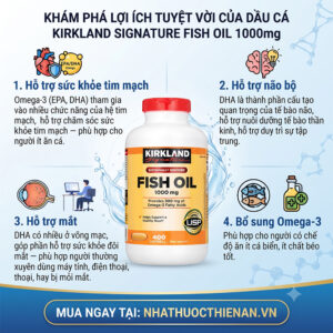 cong dung dau ca Kirkland Fish Oil omega-3 EPA DHA ho tro tim mach nao bo mat