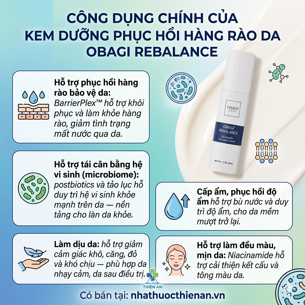 cong dung kem Obagi Rebalance phuc hoi hang rao tai can bang vi sinh da