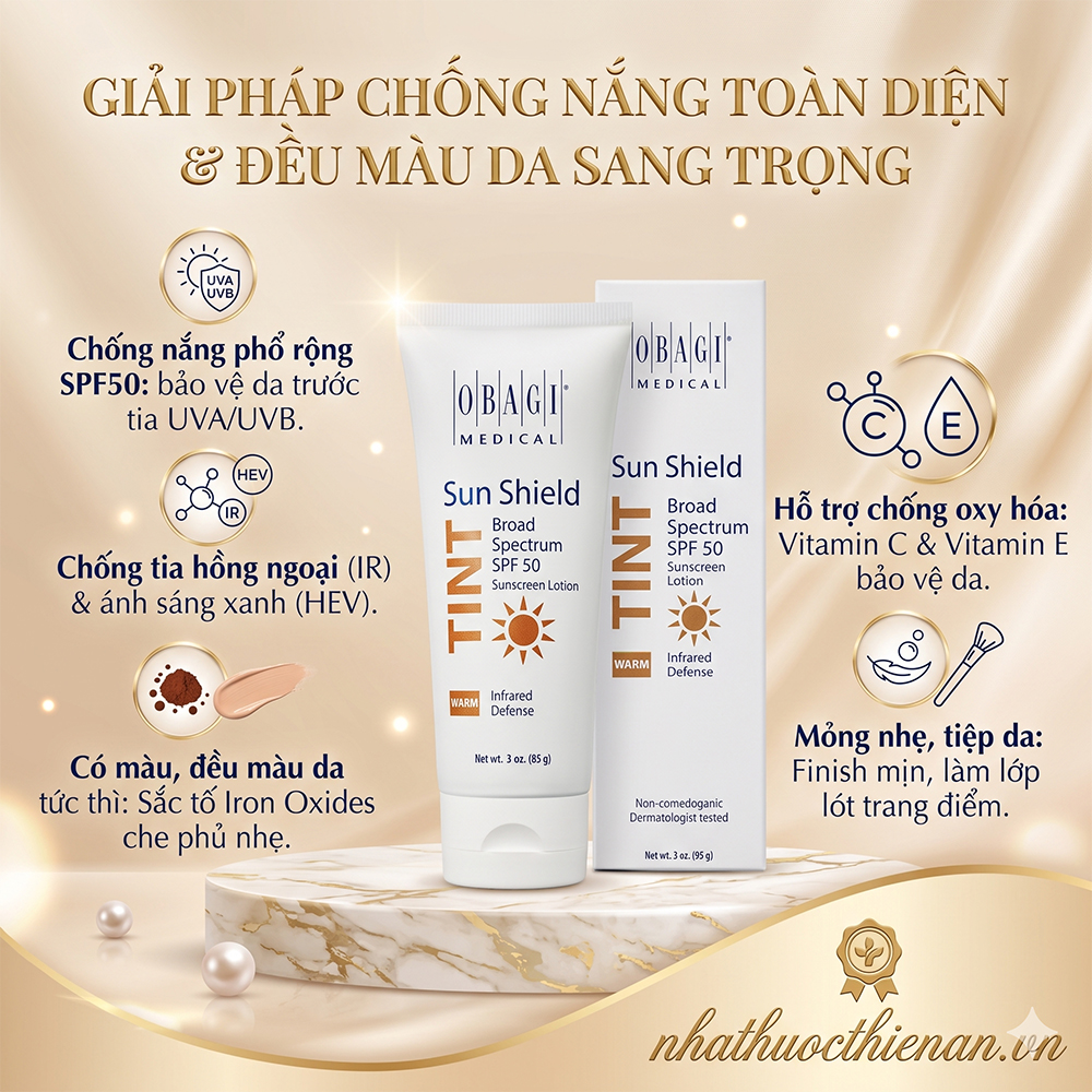 cong dung kem chong nang Obagi Sun Shield Tint deu mau chong anh sang xanh