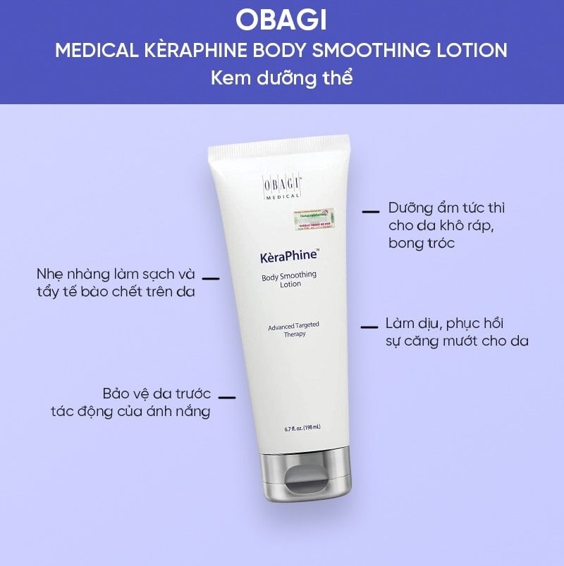 Công dụng Kem dưỡng thể Obagi KèraPhine Body Smoothing Lotion