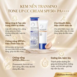 cong dung kem nen Transino CC Cream nang tong che nam chong nang