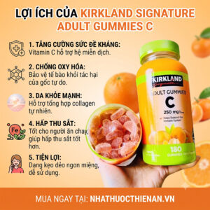 cong dung keo deo vitamin C Kirkland ho tro de khang chong oxy hoa lan da