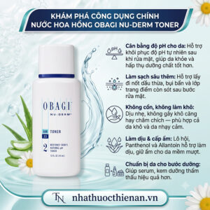 cong dung nuoc hoa hong Obagi Nu-Derm Toner can bang pH lam diu da
