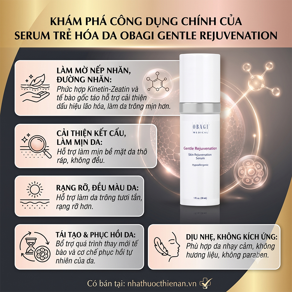 cong dung serum Obagi Gentle Rejuvenation mo nep nhan da nhay cam