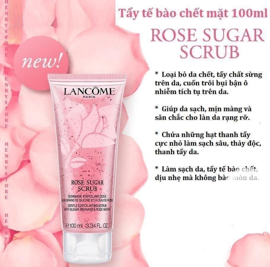 Công dụng Tẩy tế bào chết Lancôme Exfoliating Rose Sugar Scrub 100ml