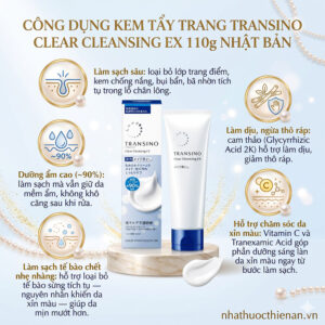 cong dung tay trang Transino Clear Cleansing lam sach duong am