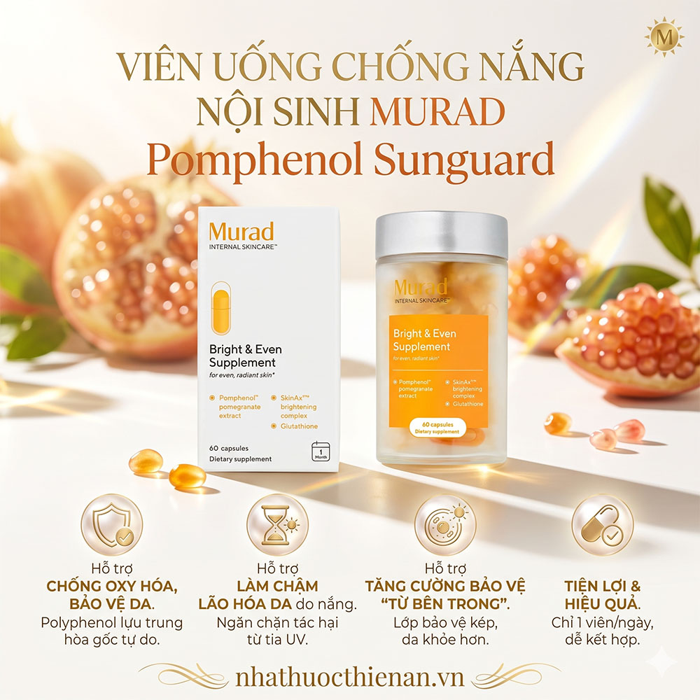 cong dung vien uong Murad Pomphenol Sunguard chong oxy hoa bao ve da