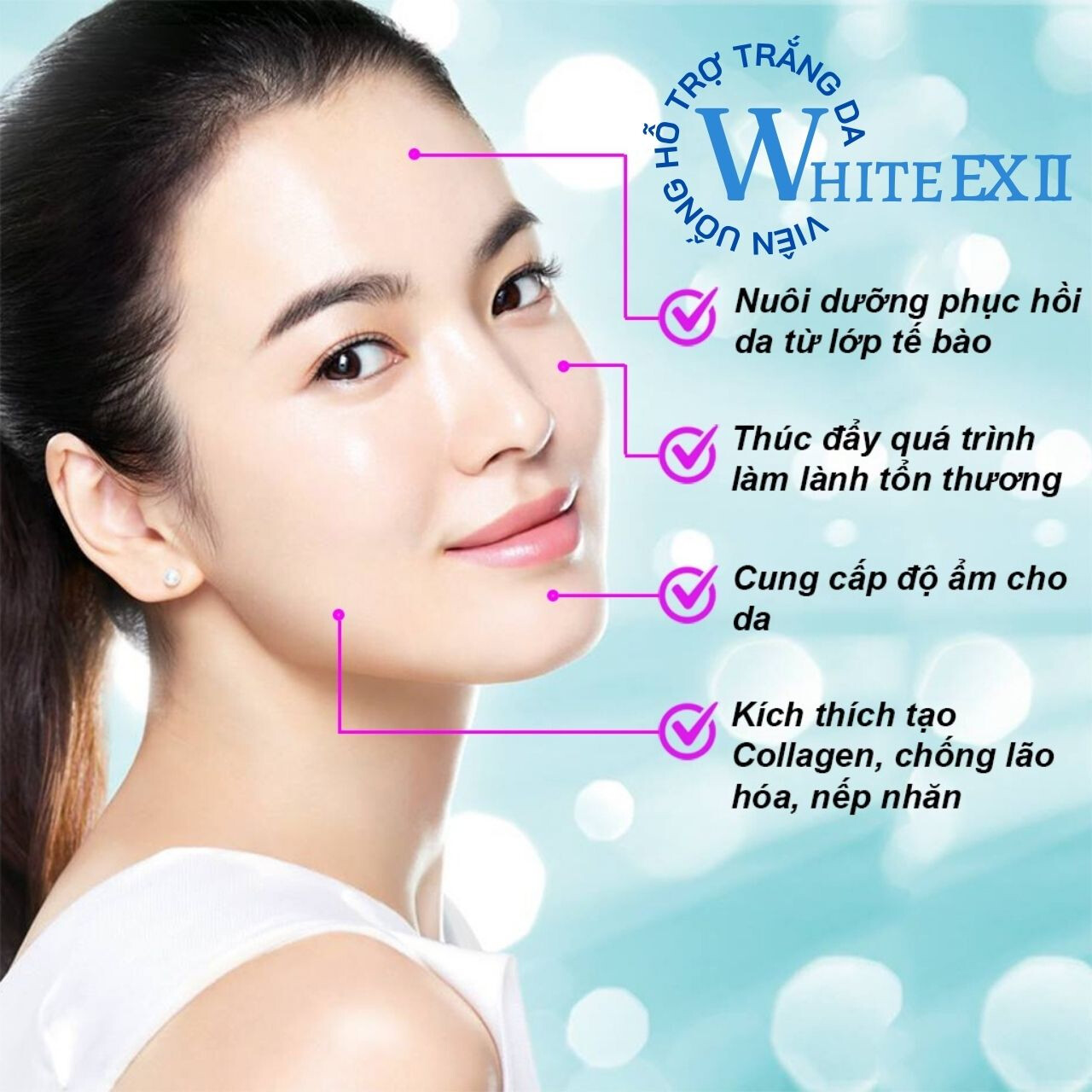 Công dụng Viên uống trắng da White EX II Matsukiyo 270 viên Nhật Bản