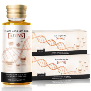 Nước uống collagen Adiva Gold (14 Chai x 30ml) – Bổ sung collagen giúp da mịn màng, đều màu