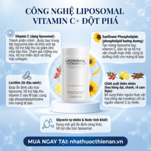 thanh phan Codeage Liposomal Vitamin C phospholipid huong duong lecithin hoa hong dai