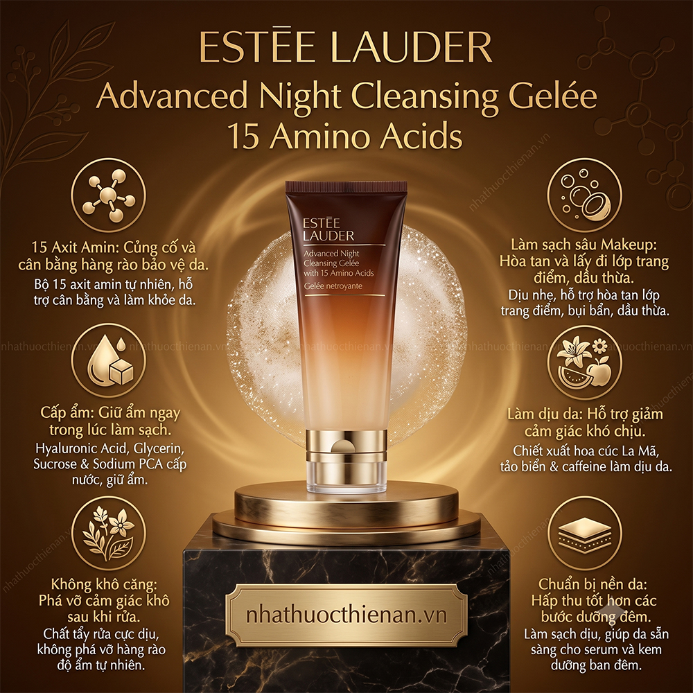 thanh phan Estee Lauder Advanced Night Gelee 15 axit amin hyaluronic hoa loa ken
