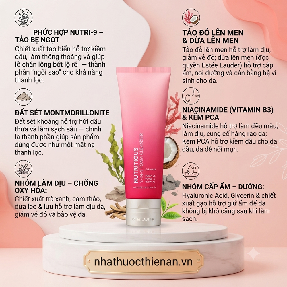 thanh phan Estee Lauder Nutritious nutri-9 tao be tao do len men dat set niacinamide