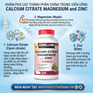 thanh phan Kirkland Calcium Citrate Magnesium Zinc bo ba khoang chat