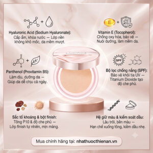 thanh phan Lancome Face Idole Cushion hyaluronic vitamin E panthenol SPF tong P10