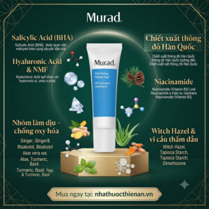 thanh phan Murad Clarifying Water Gel salicylic acid hyaluronic acid thong do han quoc