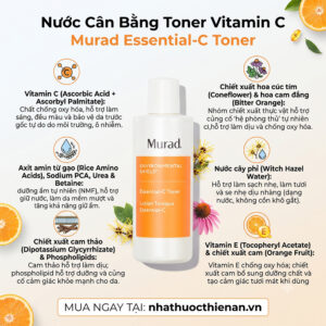 thanh phan Murad Essential-C Toner vitamin C hoa cuc tim axit amin gao