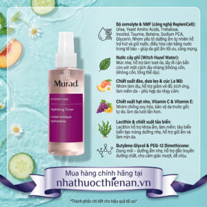 thanh phan Murad Hydrating Toner osmolyte NMF dao dua leo cuc la ma lecithin