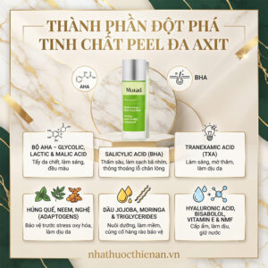 thanh phan Murad Multi-Acid Peel glycolic lactic malic salicylic tranexamic acid