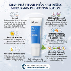 thanh phan Murad Skin Perfecting Lotion retinol queen of meadow panthenol
