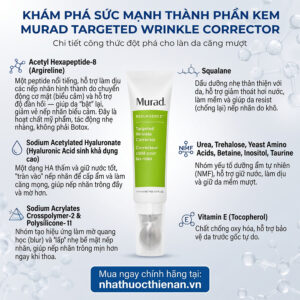 thanh phan Murad Targeted Wrinkle Corrector acetyl hexapeptide hyaluronic acid