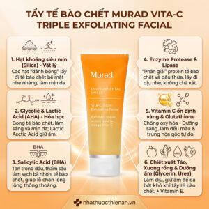 thanh phan Murad Vita-C Triple Exfoliating AHA BHA enzyme vitamin C
