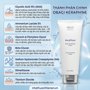 thanh phan Obagi KeraPhine glycolic acid ammonium lactate AHA