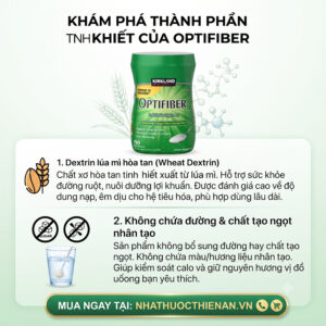 thanh phan bot chat xo Kirkland Optifiber dextrin lua mi hoa tan khong duong