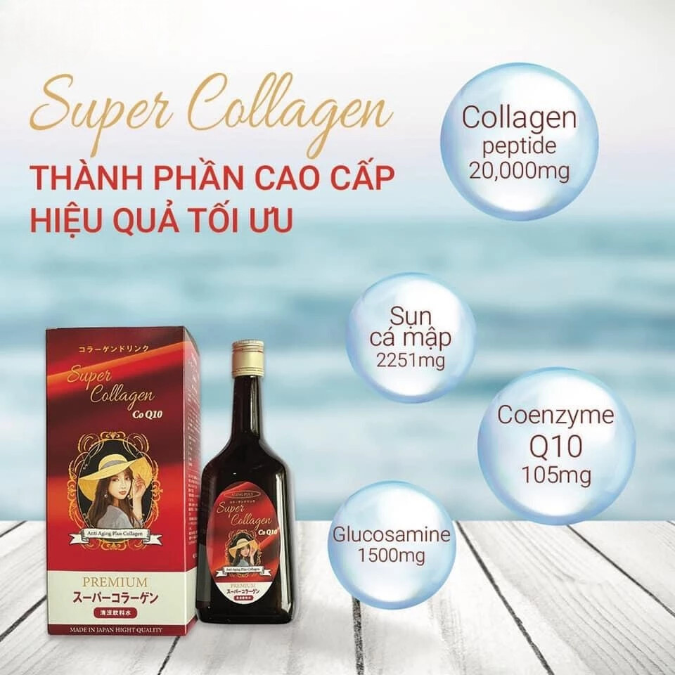Thành phần Nước uống Super Collagen CoQ10 Premium 720ml Nhật Bản