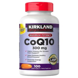 Viên uống CoQ10 300mg Kirkland Signature 100 viên – Hỗ trợ chăm sóc sức khỏe tim mạch